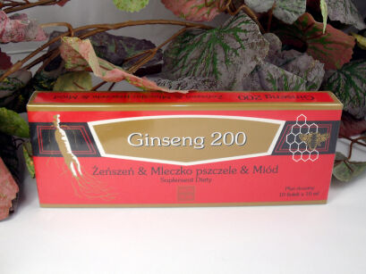 Ginseng200 Żeńszeń & Mleczko pszczele & Miód