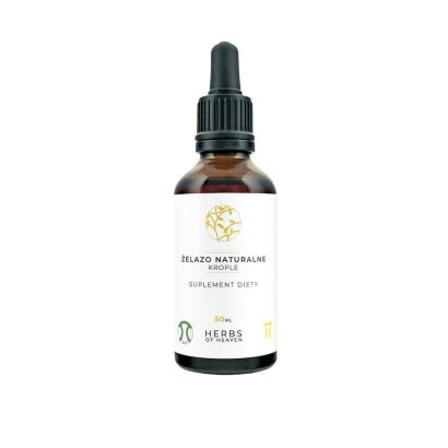 ŻELAZO NATURALNE krople (50 ml) HERBS - ekstrakt z pietruszki, czerwonych buraków, owoców dzikiej róży i czarnej porzeczki