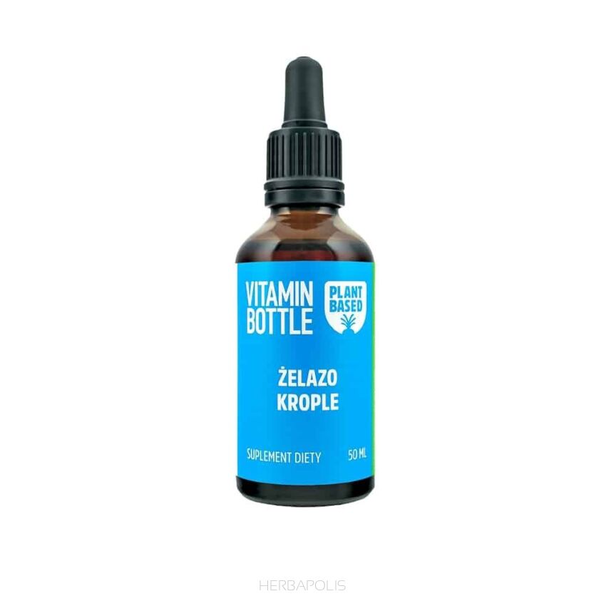 ŻELAZO Naturalne krople 50 ml - naturalne składniki z czerwonego buraka, pietruszki, porzeczki, dzikiej rózy