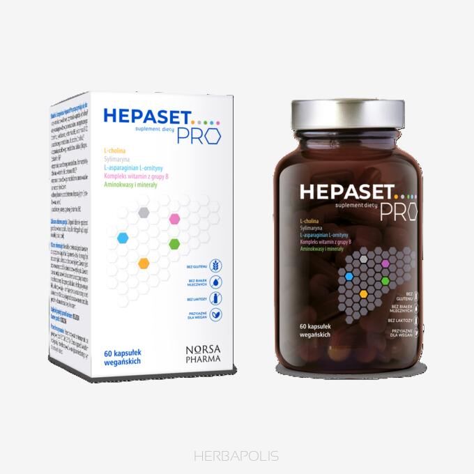 Hepaset PRO (60 kapsułek) - Norsa Pharma - prawidłowe funkcjonowanie wątroby