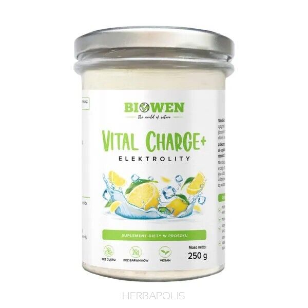 Elektrolity Vital Charge+ Biowen cytrynowe – 250 g - wspiera utrzymanie równowagi elektrolitowej