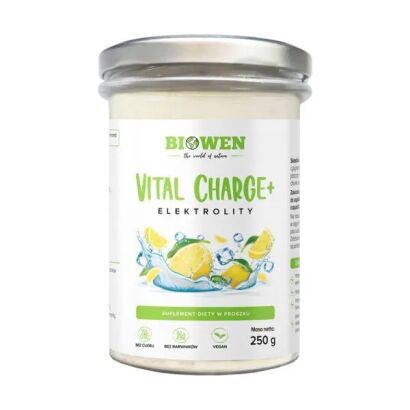 Elektrolity Vital Charge+ Biowen cytrynowe – 250 g - wspiera utrzymanie równowagi elektrolitowej