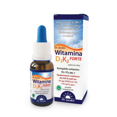 Witamina D3K2 Forte - dla odporności i zdrowych kości. Wchłania się już w ustach- 20 ml