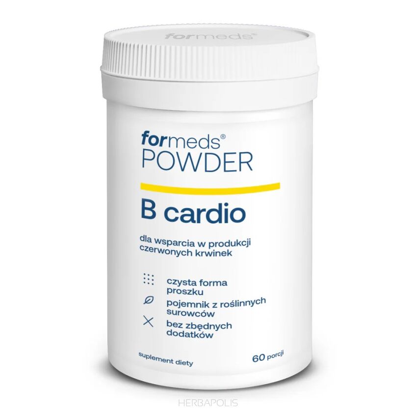 POWDER B cardio - dla wsparcia w produkcji czerwonych krwinek - 60 kapsułek